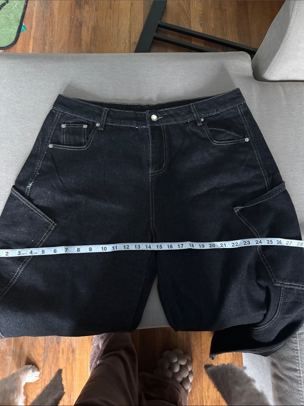 Amazon Black High-Rise Wide Leg Jeans - Picture 7 of 8
